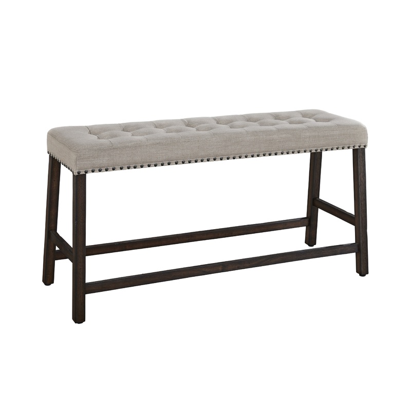 Transitional Bench Glacier Country Collection Half Log Bench, 4' - Rustic - Dining Benches ...